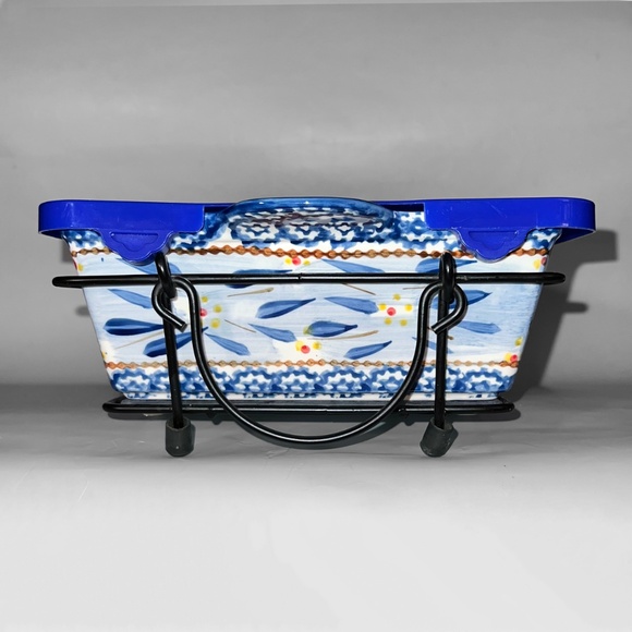 Temptations Blue "Old World" Medium Casserole Pan - Picture 7 of 13